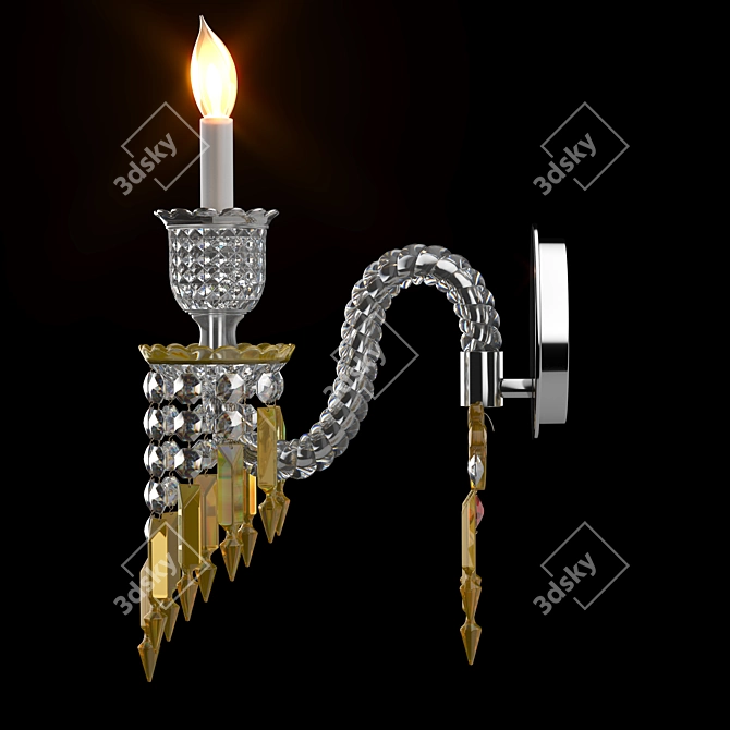 Baccarat Crystal Wall Sconce 3D model image 3