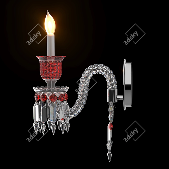 Baccarat Crystal Wall Sconce 3D model image 4
