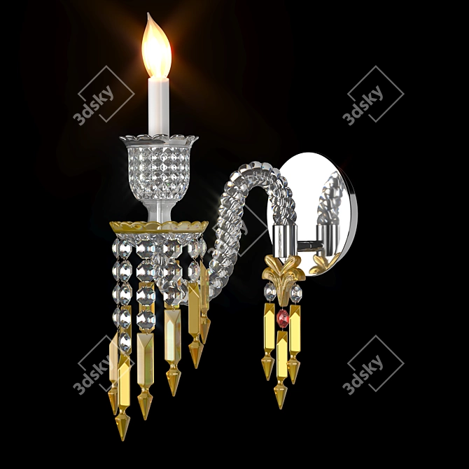 Baccarat Crystal Wall Sconce 3D model image 5