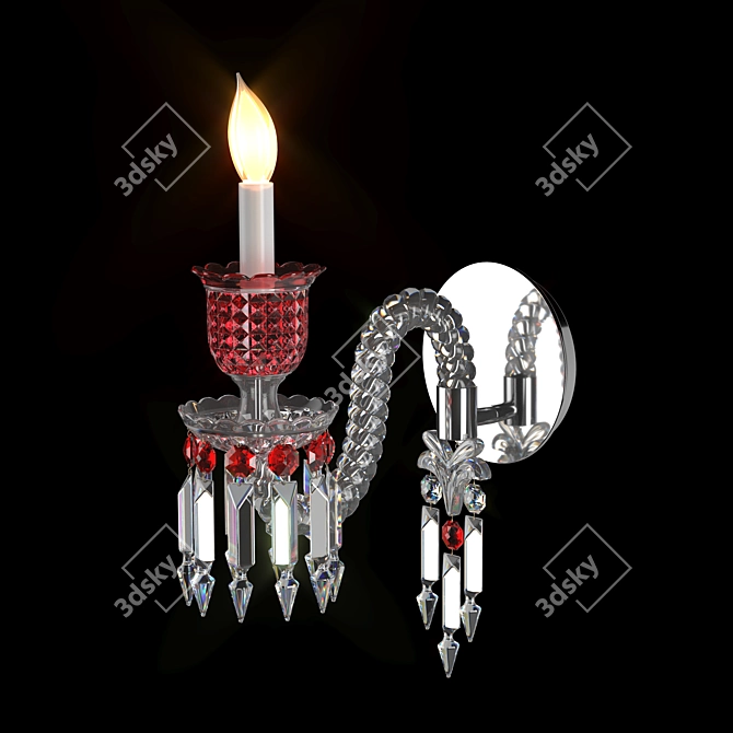 Baccarat Crystal Wall Sconce 3D model image 6