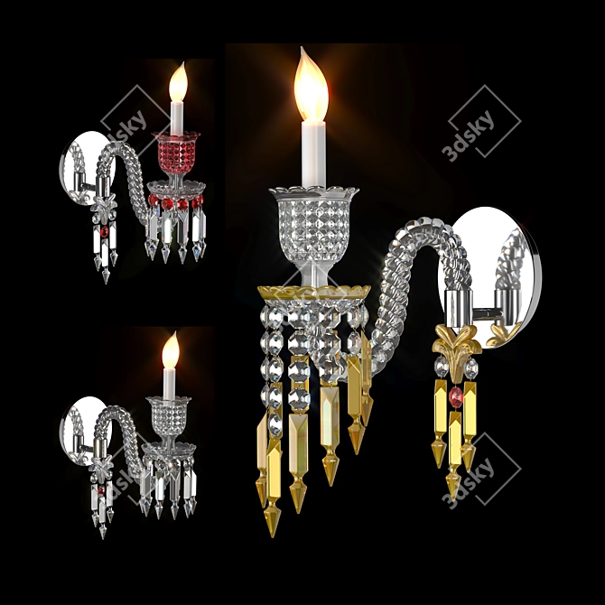 Baccarat Crystal Wall Sconce 3D model image 8