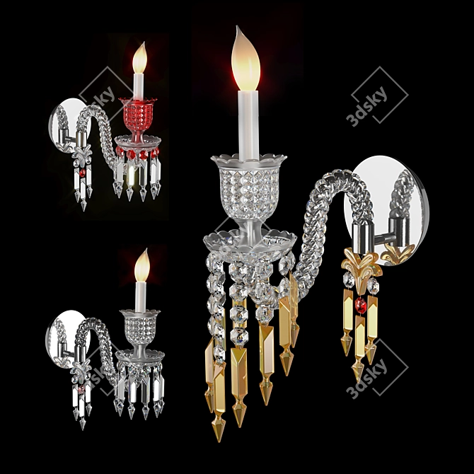 Baccarat Crystal Wall Sconce 3D model image 10