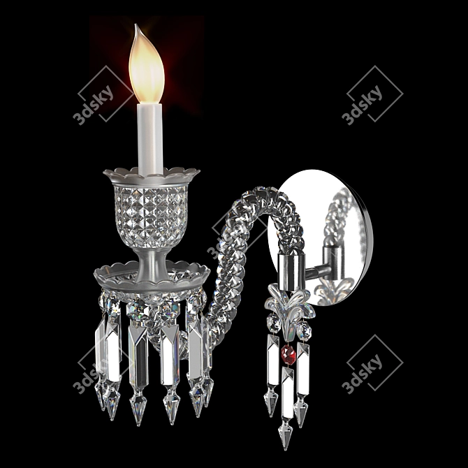 Baccarat Crystal Wall Sconce 3D model image 11