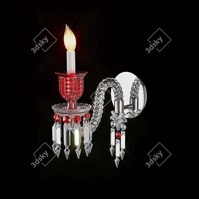 Baccarat Crystal Wall Sconce 3D model image 12