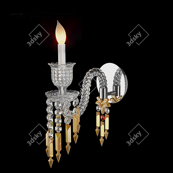 Baccarat Crystal Wall Sconce 3D model image 13