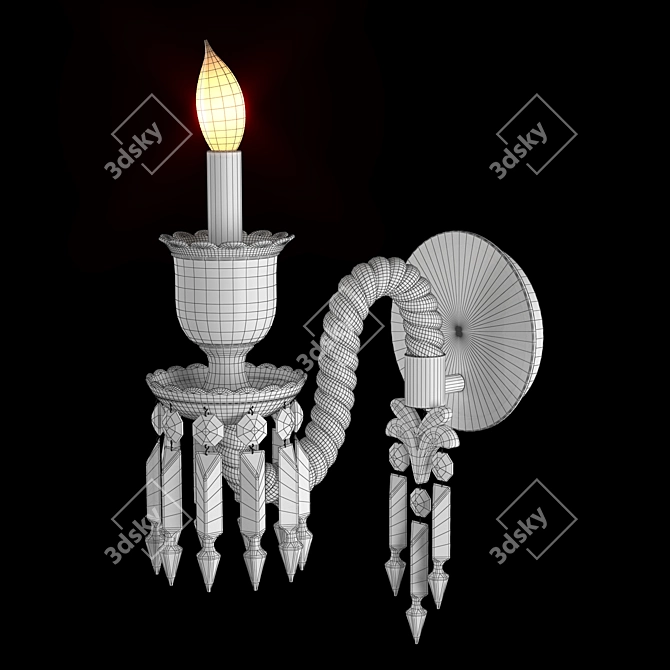 Baccarat Crystal Wall Sconce 3D model image 14