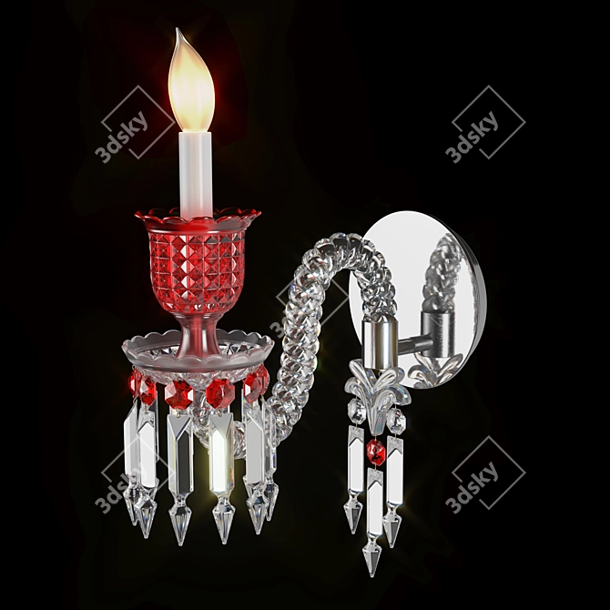 Baccarat Crystal Wall Sconce 3D model image 15