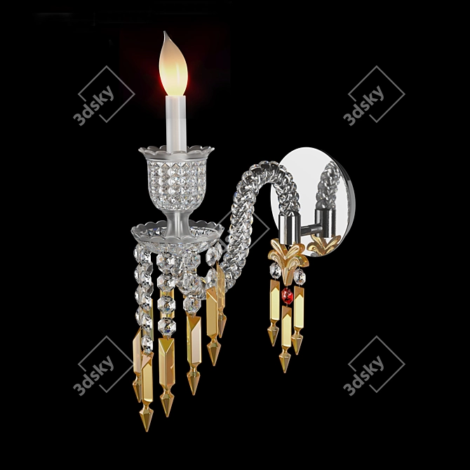 Baccarat Crystal Wall Sconce 3D model image 16