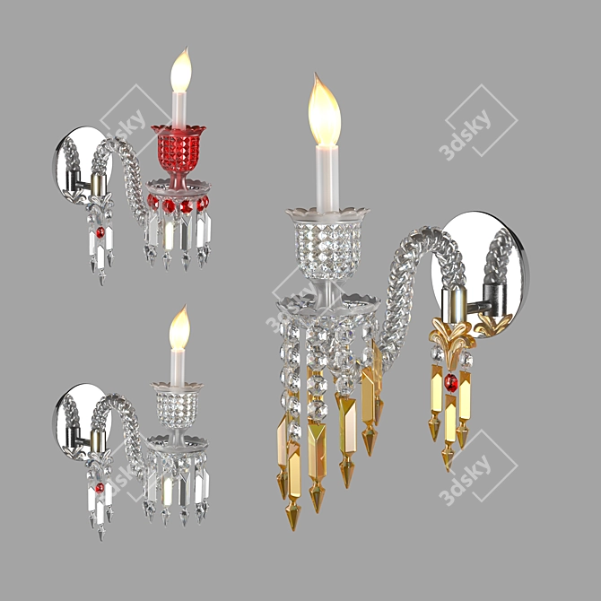 Baccarat Crystal Wall Sconce 3D model image 20