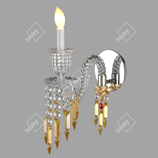 Baccarat Crystal Wall Sconce 3D model image 23