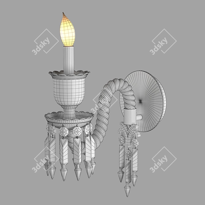 Baccarat Crystal Wall Sconce 3D model image 24