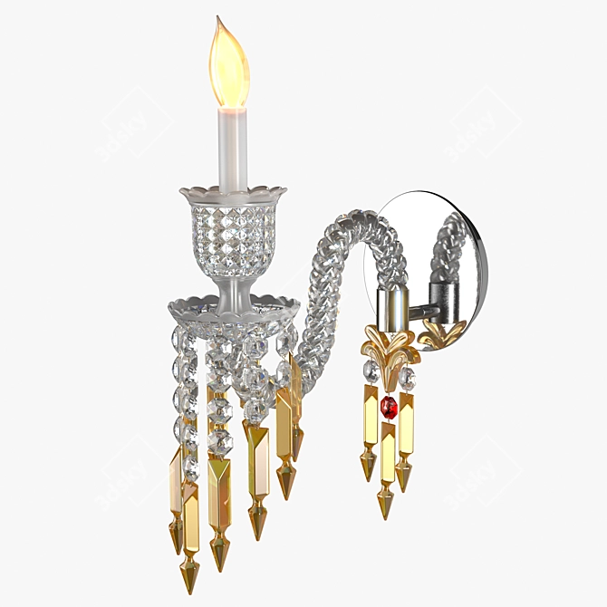 Baccarat Crystal Wall Sconce 3D model image 27