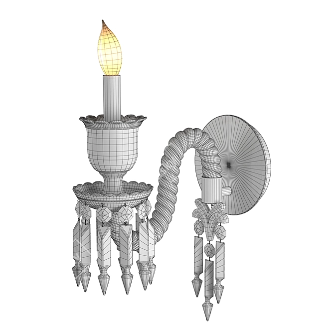 Baccarat Crystal Wall Sconce 3D model image 31