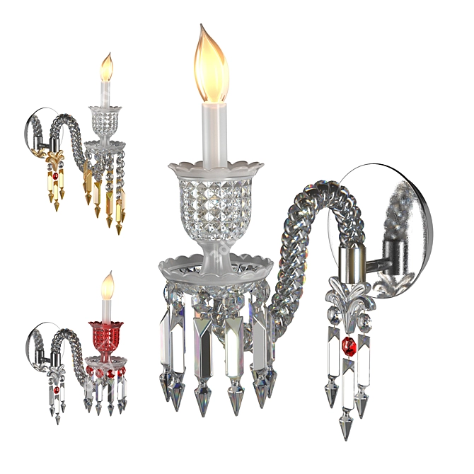 Baccarat Crystal Wall Sconce 3D model image 32