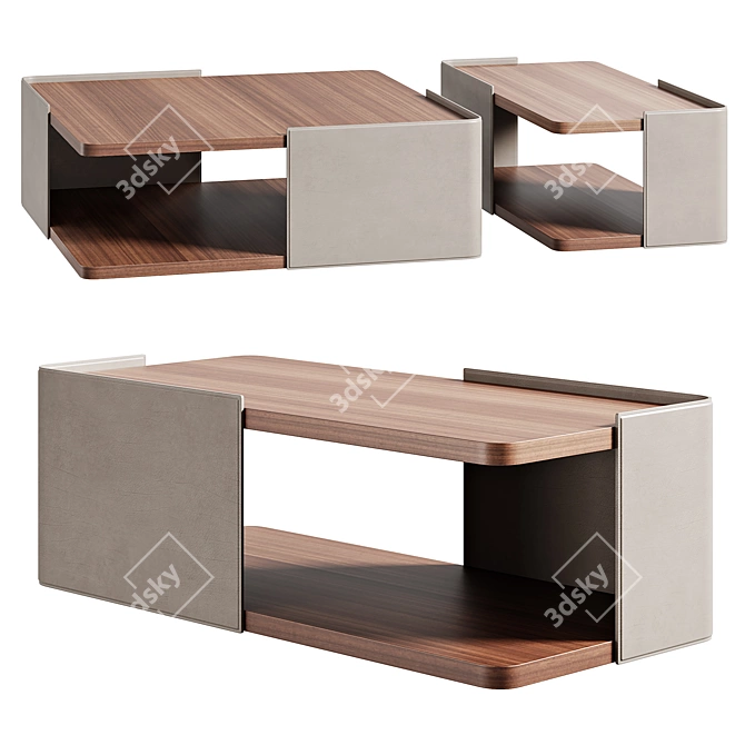Versatile Molteni&C Hubert Coffee Tables 3D model image 1