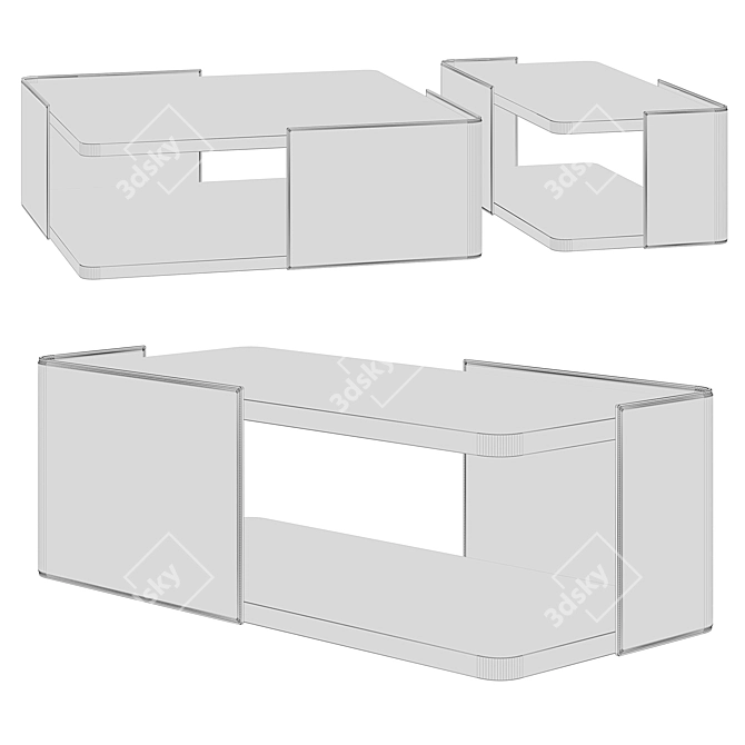 Versatile Molteni&C Hubert Coffee Tables 3D model image 2