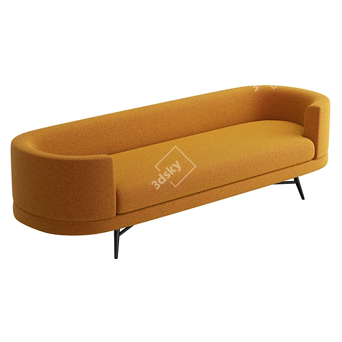 Retro Chic Irina Sofa 3D model image 1