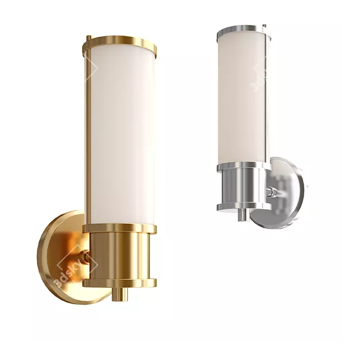 Elegant Lichfield Single Sconce 3D model image 1