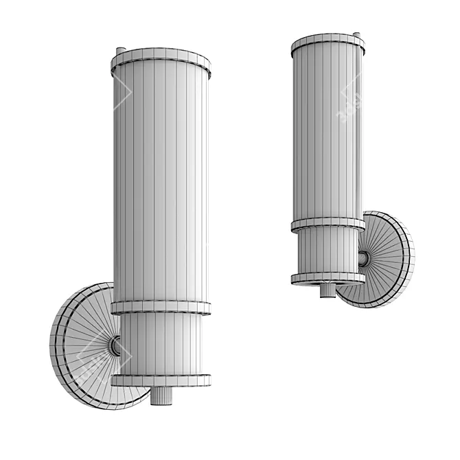 Elegant Lichfield Single Sconce 3D model image 3