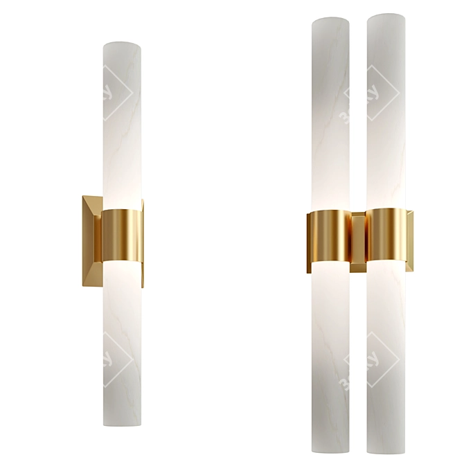 Elegant Tube Wall Lamps 3D model image 1