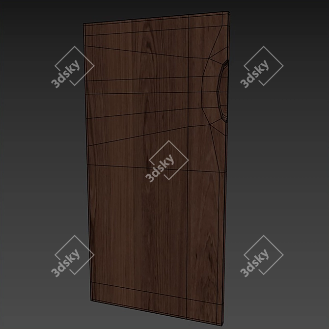 Premium Wood Cabinet Doors Set 3D model image 4