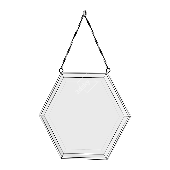 Uyova Octagonal Mirror, La Redoute 3D model image 2