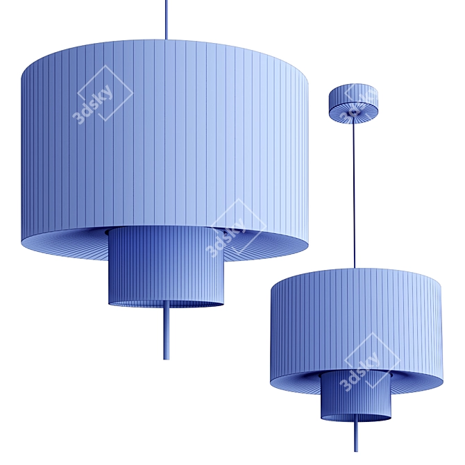 Contemporary Margin Pendant Lamp Beige 3D model image 3