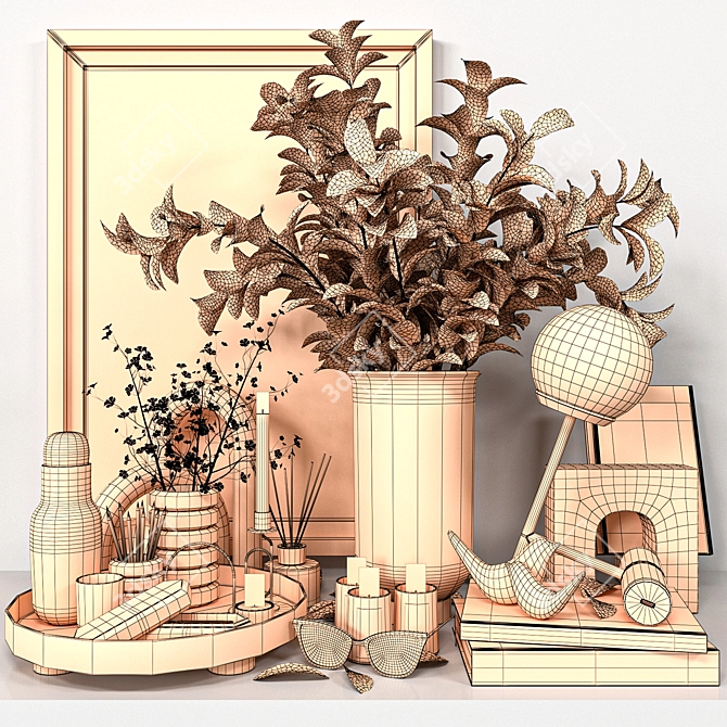 Modern Decorative Home Accent Set 3D model image 7
