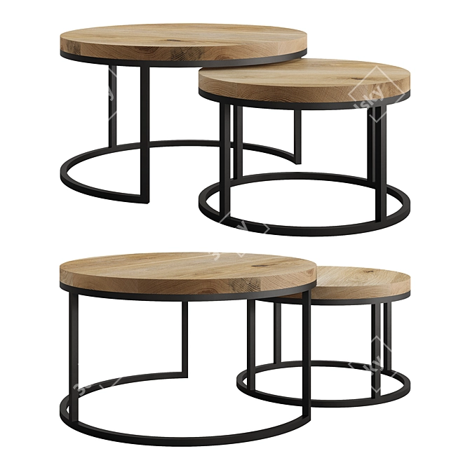  Modern Oval Coffee Table Inspiration 3D model image 3