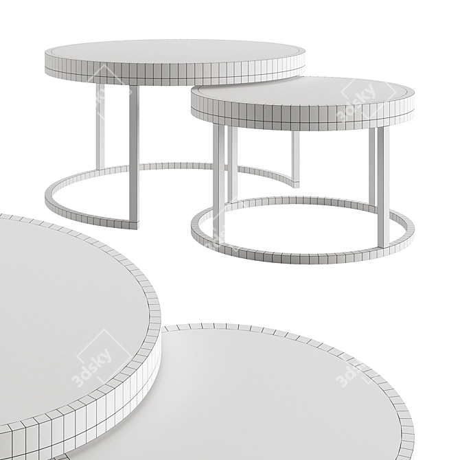  Modern Oval Coffee Table Inspiration 3D model image 4