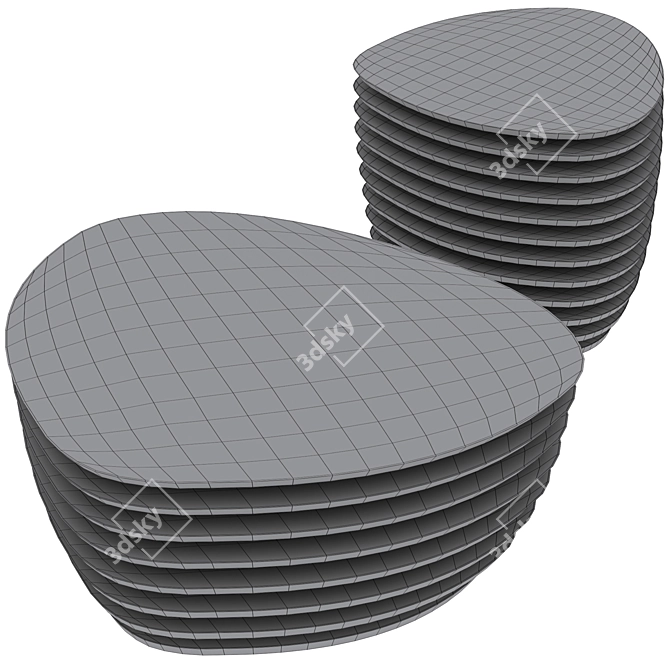 Modern Detroit Coffee Table Design 3D model image 4