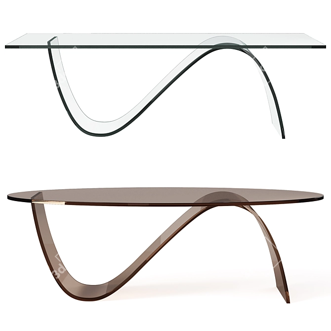 Modern Alissa Coffee Table 3D model image 2