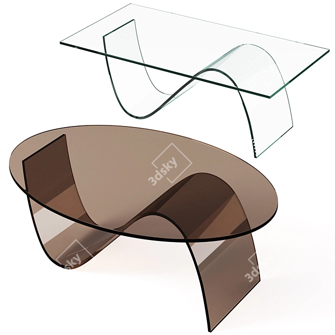Modern Alissa Coffee Table 3D model image 3