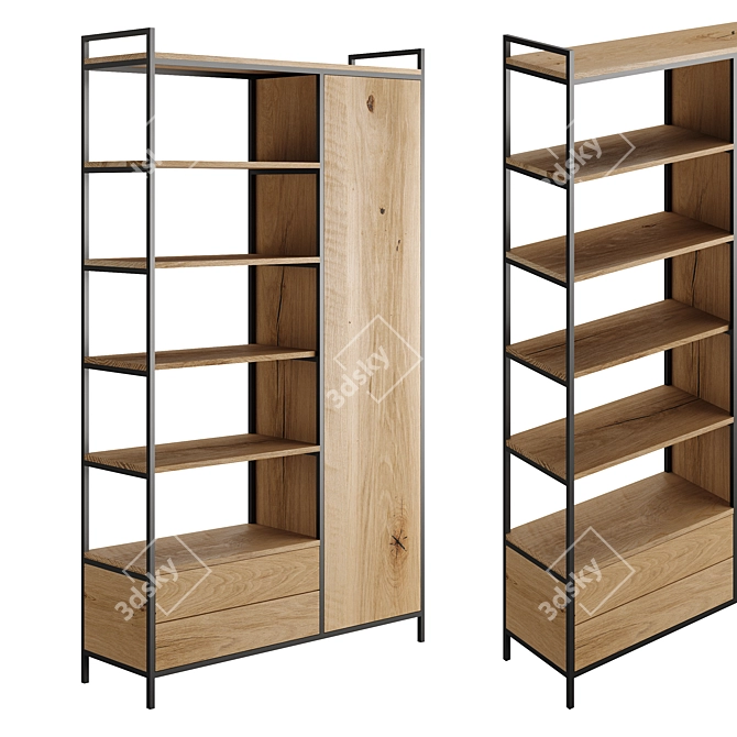 Modern Industrial ASTER MAX Wardrobe 3D model image 1