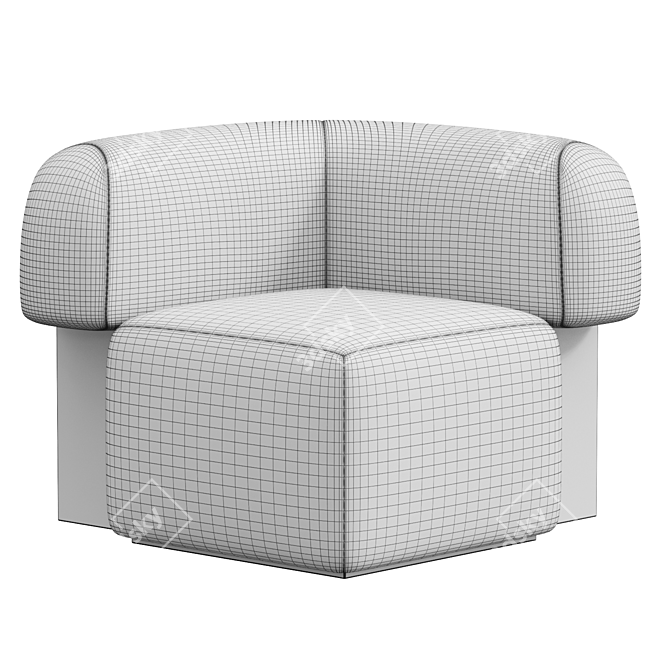 Modern Yemeni Corner Sofa 3D model image 3