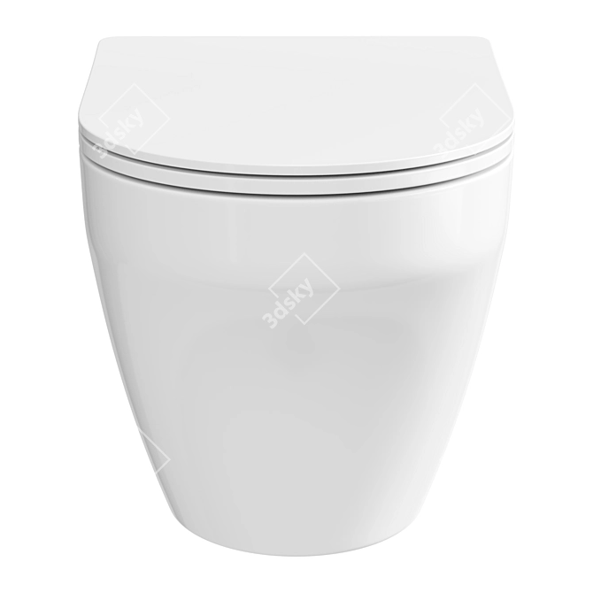 Vincea Rimless Wall-Hung Toilet 3D model image 2