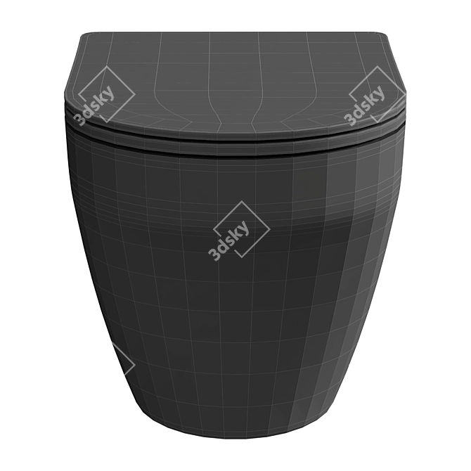 Vincea Rimless Wall-Hung Toilet 3D model image 3