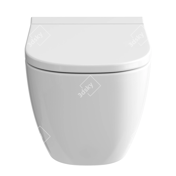 Vitra D-Light Wall Hung Toilet 3D model image 2