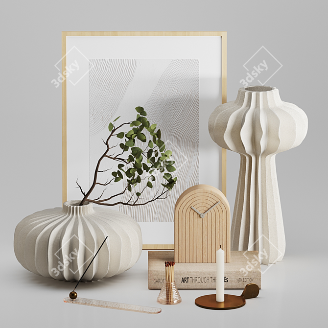 Lithos Vases Decor Set 3D model image 1