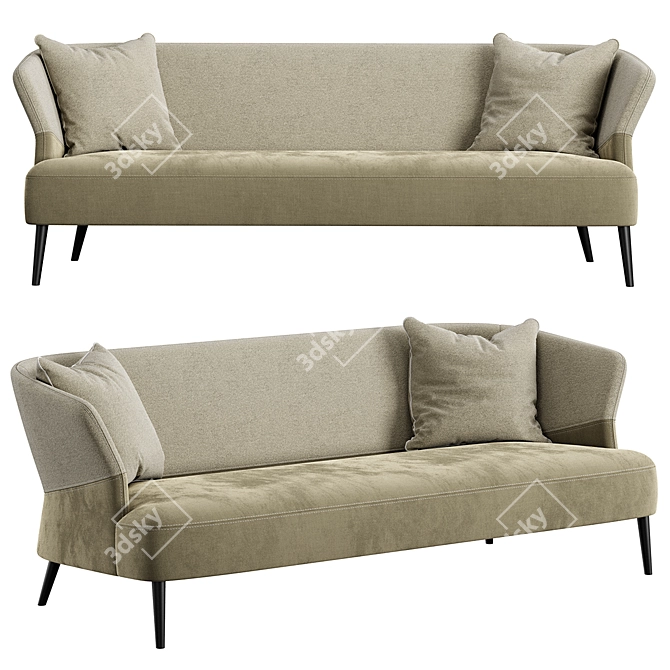 TurboSmooth Sofa 2000mm Konyshev 3D model image 1