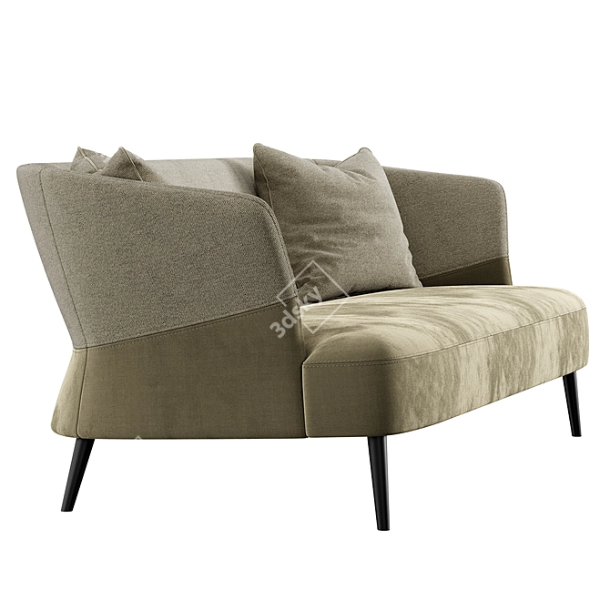TurboSmooth Sofa 2000mm Konyshev 3D model image 2
