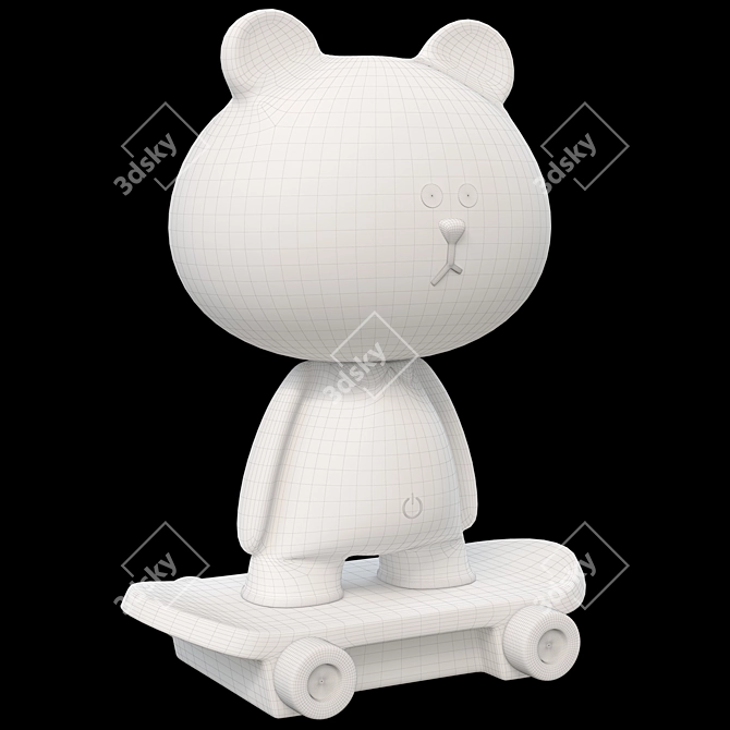 Skate Bear Child Table Lamp 3D model image 2