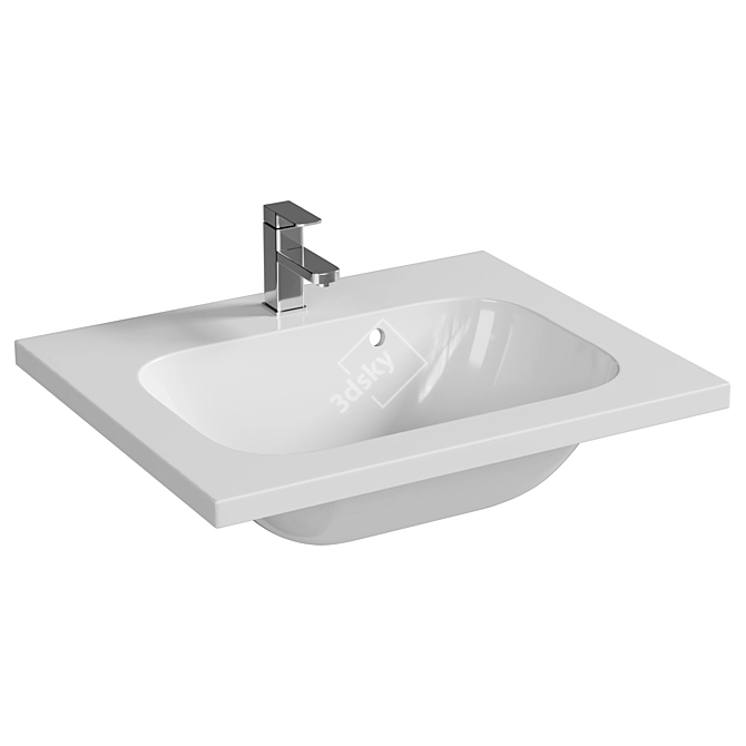 Ravak Chrome 60 White Sink 3D model image 1