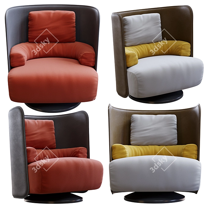Modern Italian Zanotta Campiello Design 3D model image 3