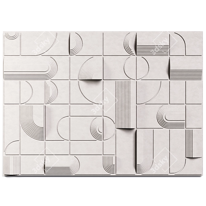Elegant Wall Decor 3D Model 3D model image 1