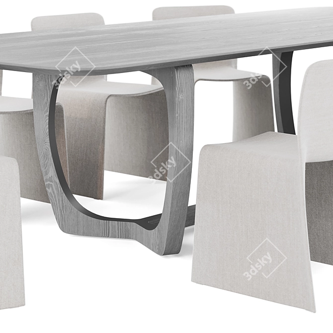 Lisson + Glove Dining Set 3D model image 2