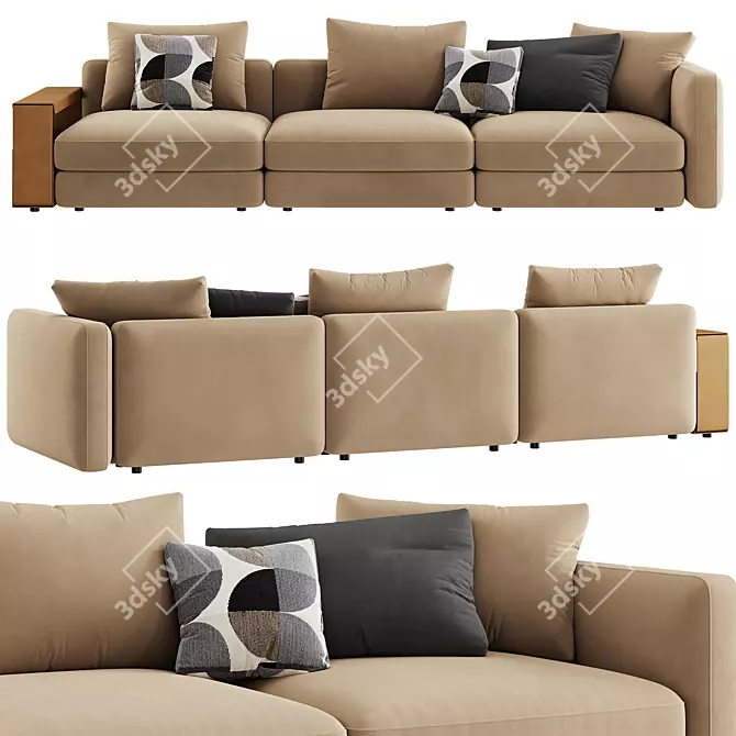 Modern Flexform Harper Sofa 3D model image 2