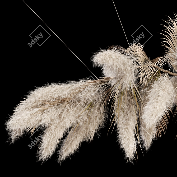 Elegant Ceiling Pampas Fixture 3D model image 3