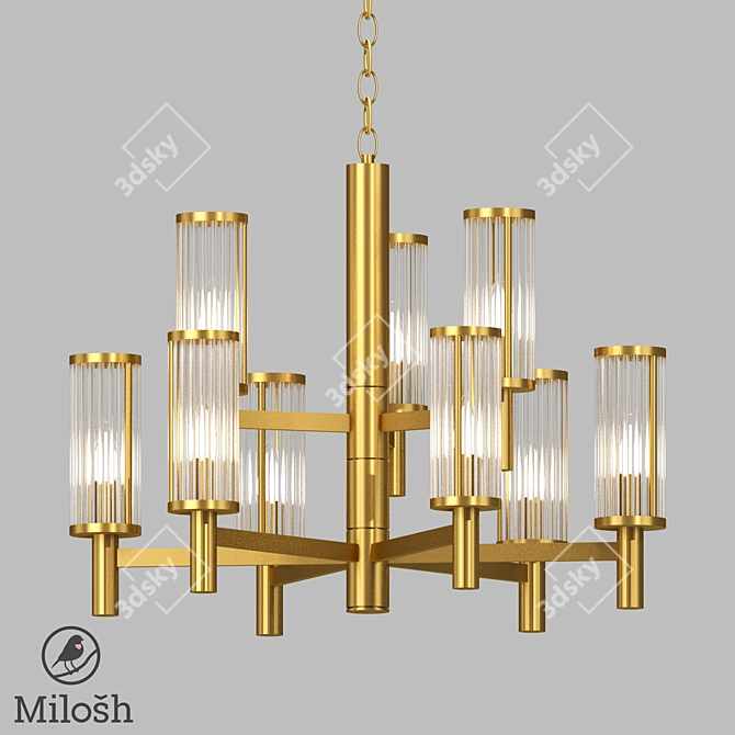 Modern MILOSH Crystal Chandelier 3D model image 1
