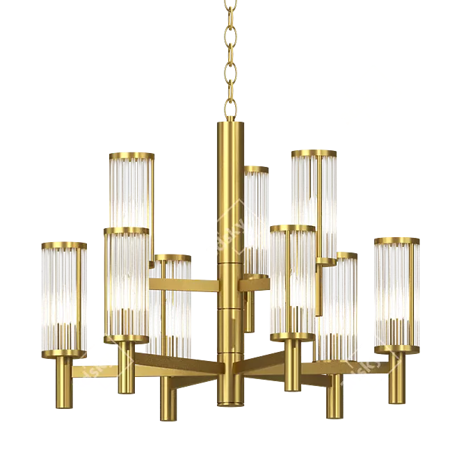 Modern MILOSH Crystal Chandelier 3D model image 2